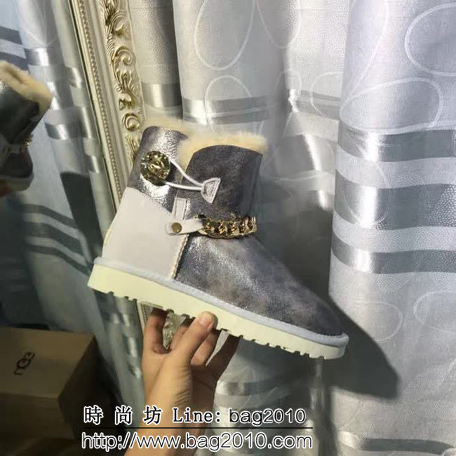 UGG 2018冬季新款 銀色光面 防風保暖 雪地靴 QZS1905